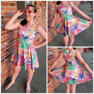 Flamingo fab skater dress